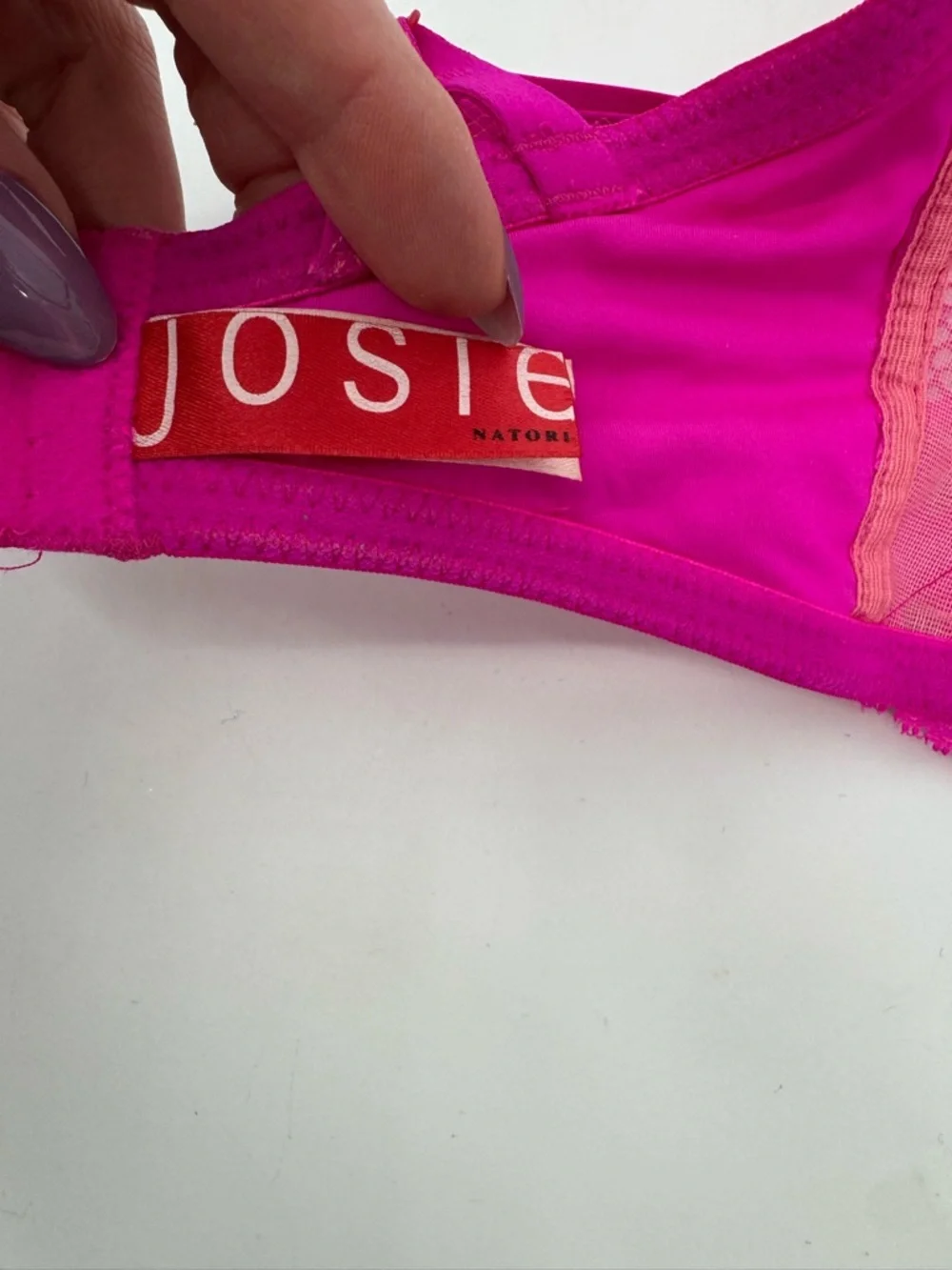 Josie Natori Bra Womens 32DDD Pink Padded Underwire Lace T Shirt Bra RN: 105951‎